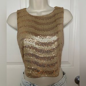 SOLD.  Forever 21 sequined crop top